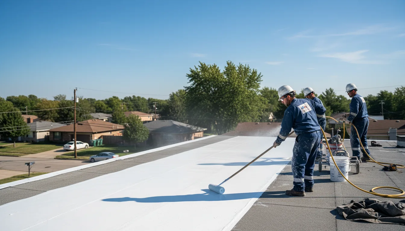 Commercial roof coating in Leaf River, IL near me
